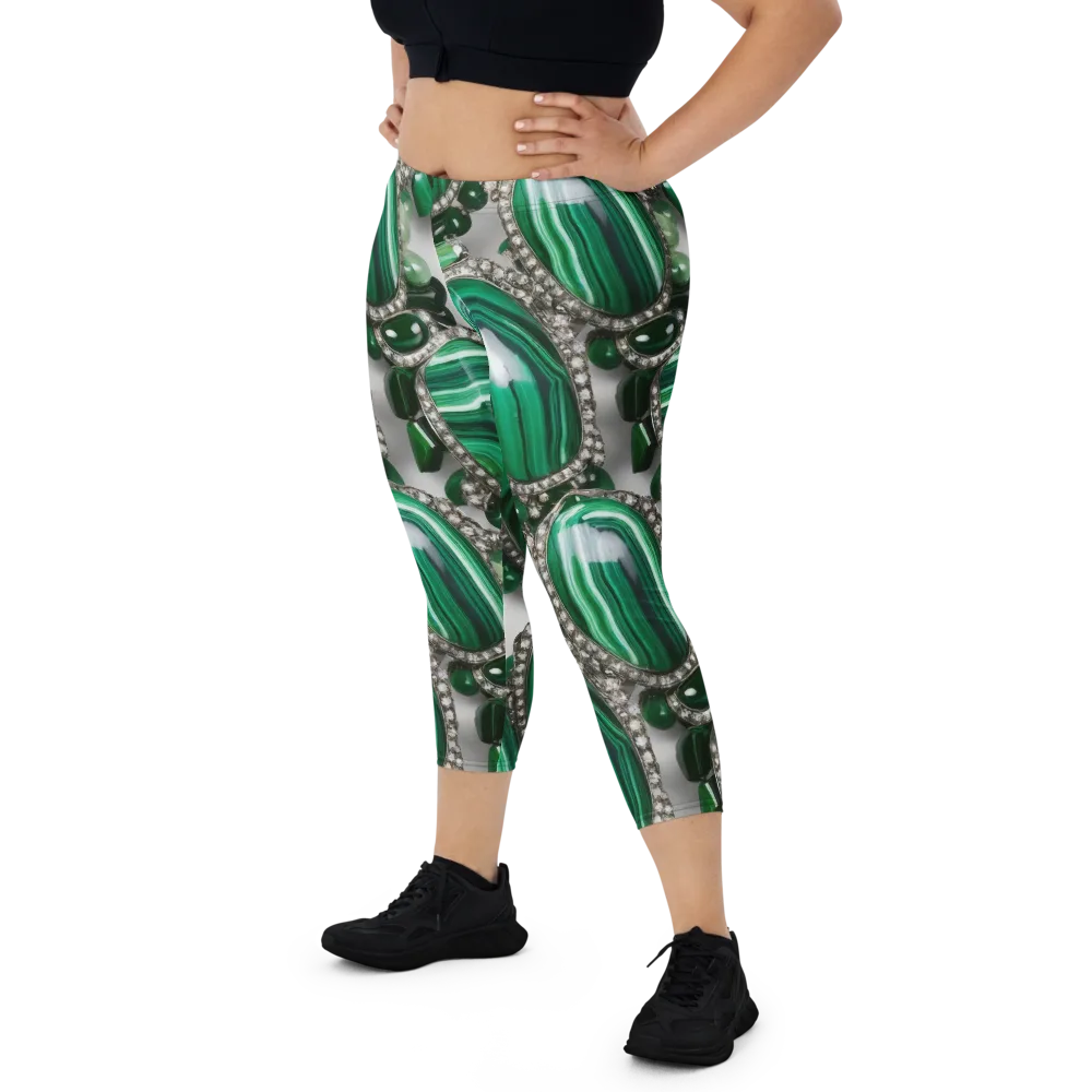 Malachite Royale on Capri Leggings — Front