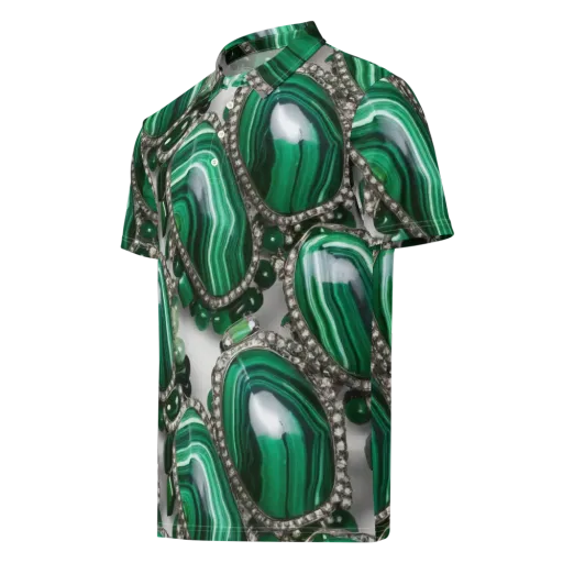 Malachite Royale on a Men's Slim Fit Polo Shirt