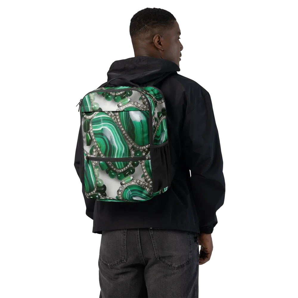 Malachite Royale on Utility Backpack — Back
