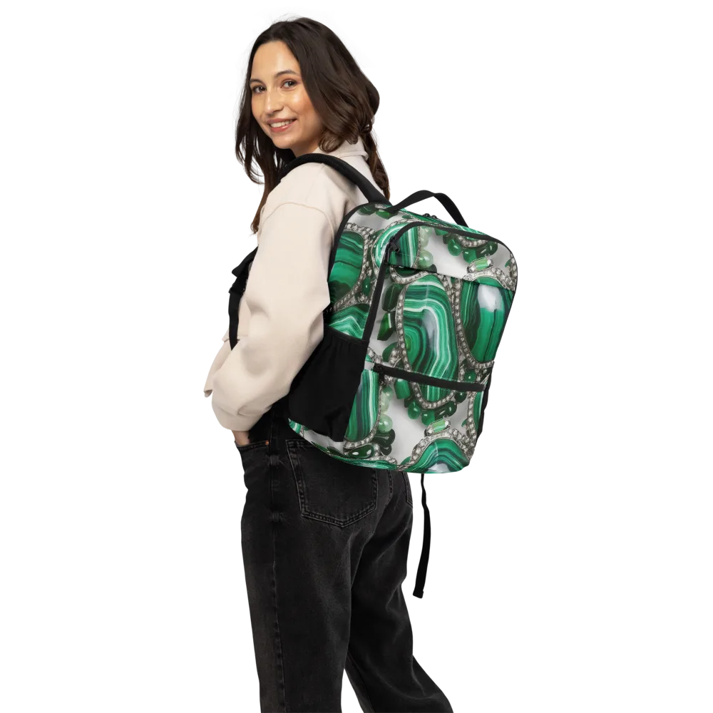 Malachite Royale on Utility Backpack — Back