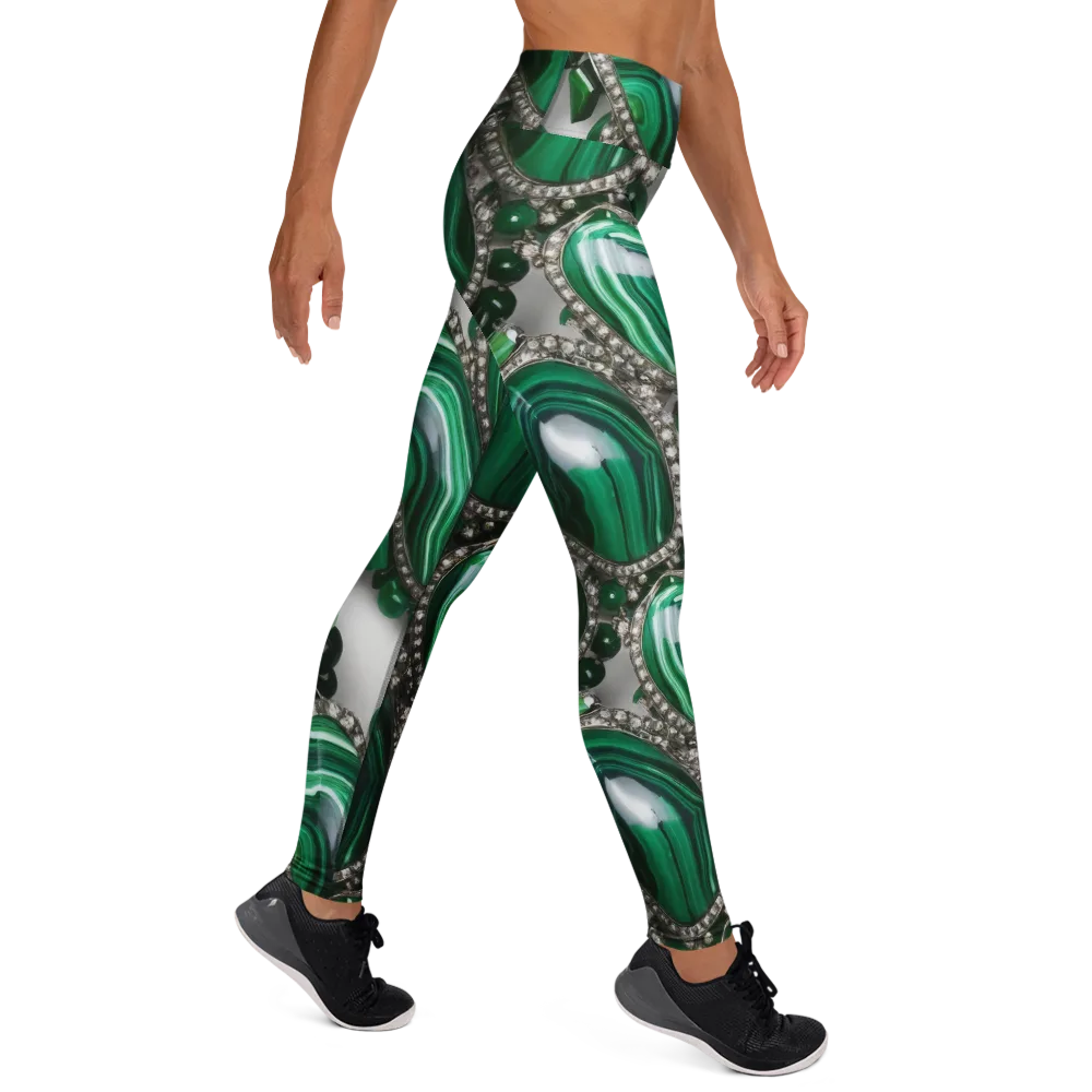 Malachite Royale on Yoga Leggings — Right