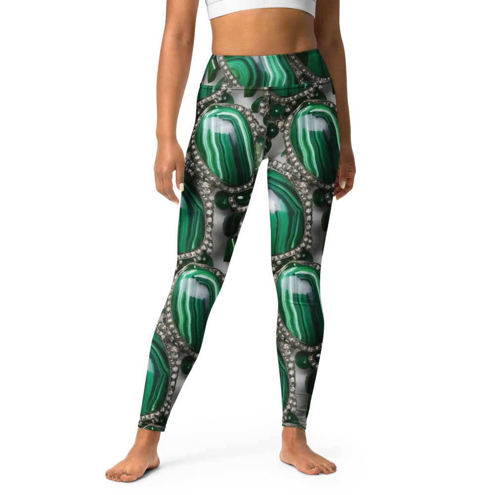 Malachite Royale on Yoga Leggings — Front