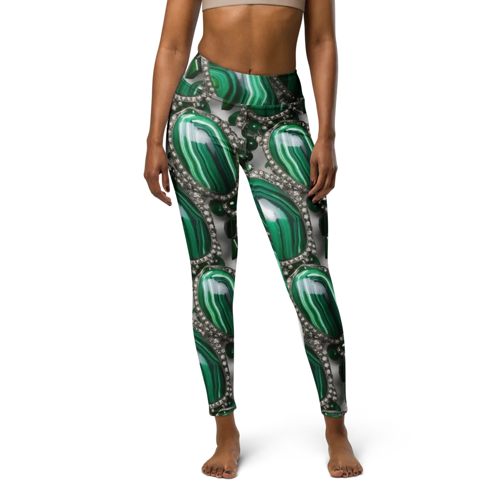 Malachite Royale on Yoga Leggings — Front