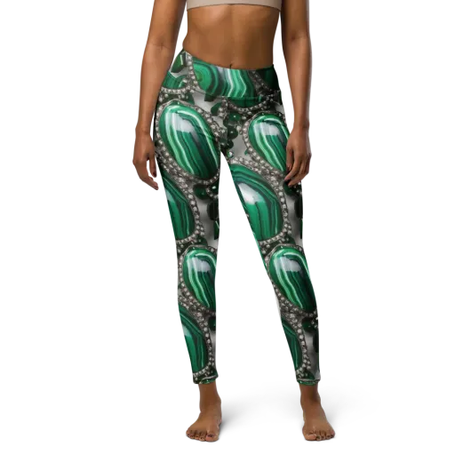 Malachite Royale on a Yoga Leggings