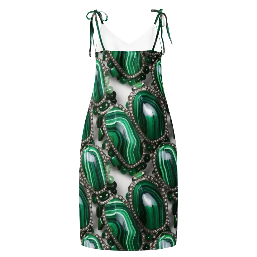 Malachite Royale on Slip Dress — Back