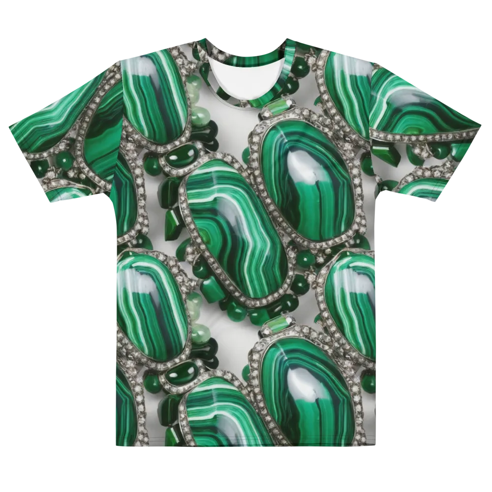 Malachite Royale on Men's Cotton Crew Neck T-Shirt — Front