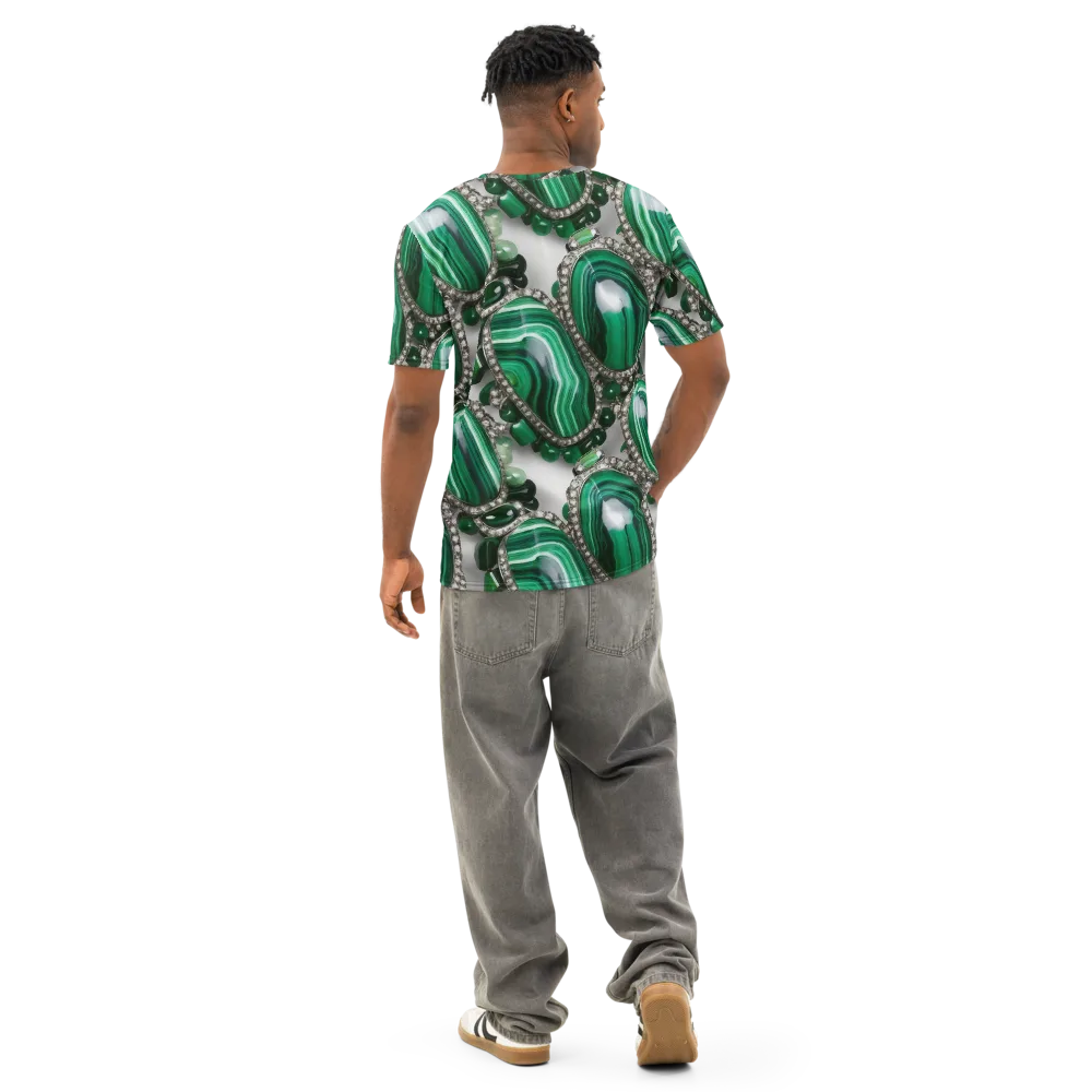 Malachite Royale on Men's Cotton Crew Neck T-Shirt — Back