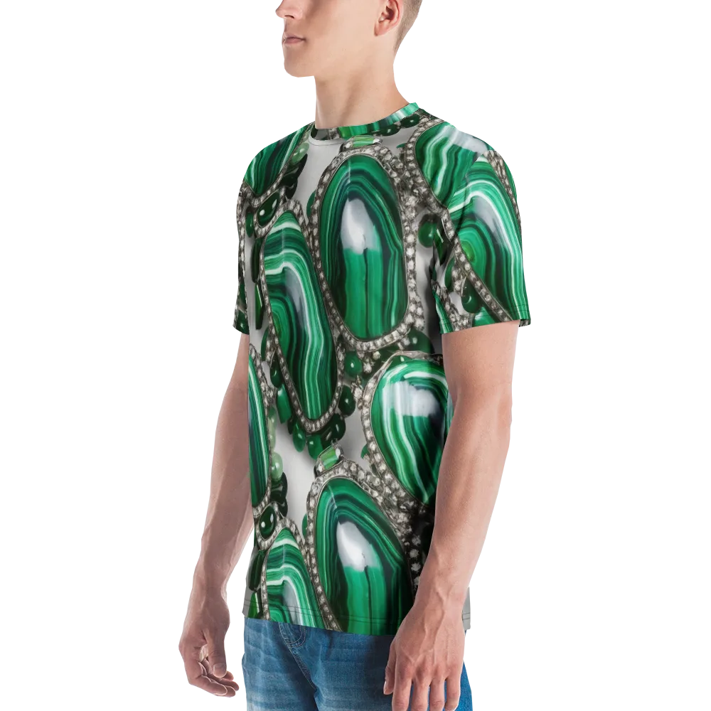 Malachite Royale on Men's Crew Neck T-Shirt — Left