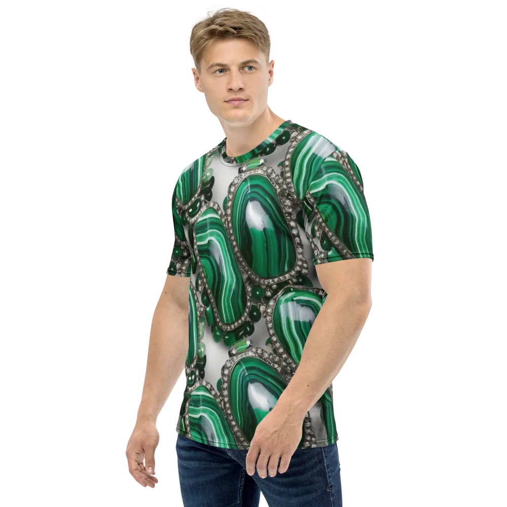 Malachite Royale on Men's Crew Neck T-Shirt — Left