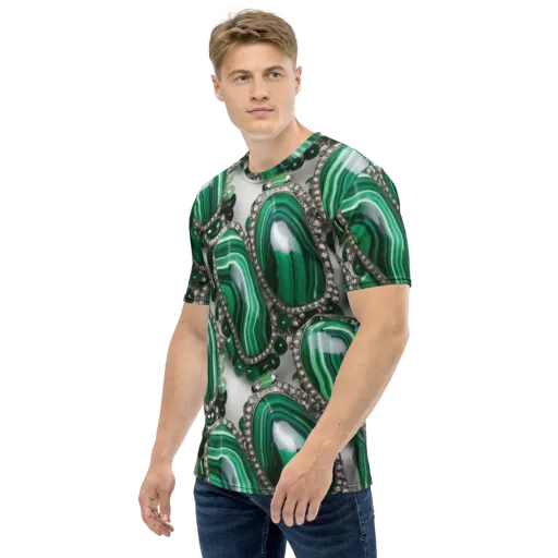 Malachite Royale on a Men's Crew Neck T-Shirt