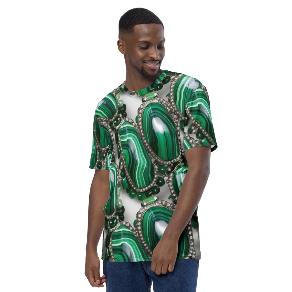 Malachite Royale on Men's Crew Neck T-Shirt — Left