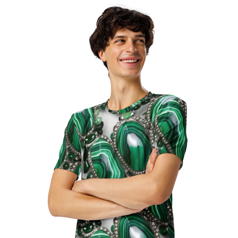 Malachite Royale on Men's Crew Neck T-Shirt — Left Front