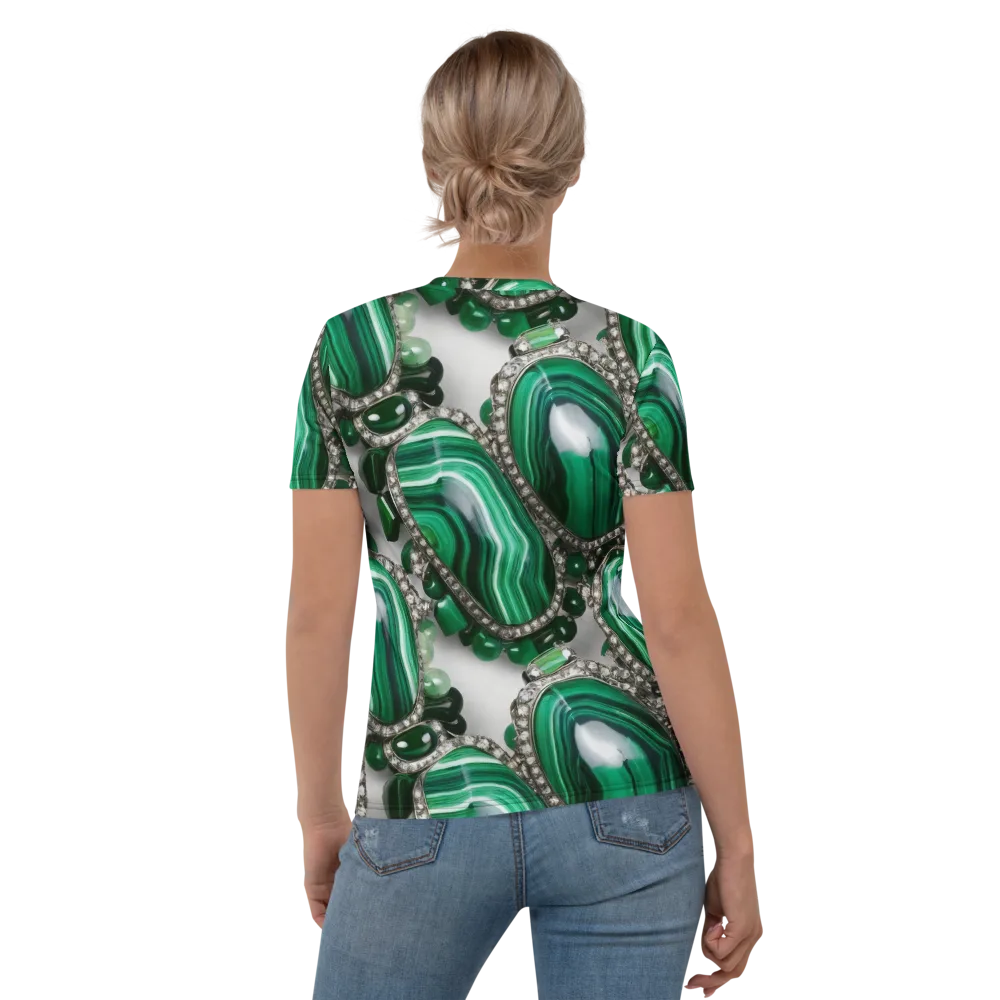 Malachite Royale on Women's Crew Neck T-Shirt — Back