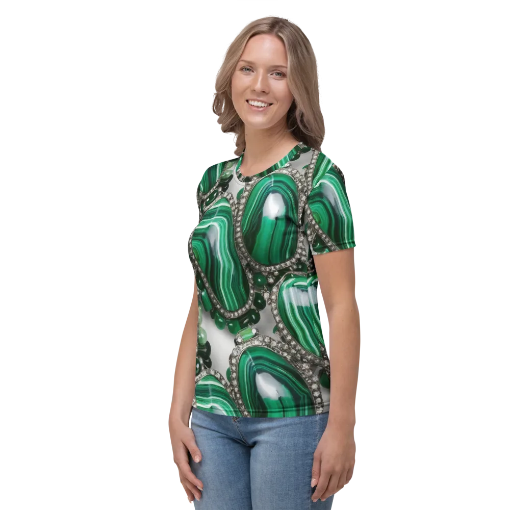 Malachite Royale on Women's Crew Neck T-Shirt — Left