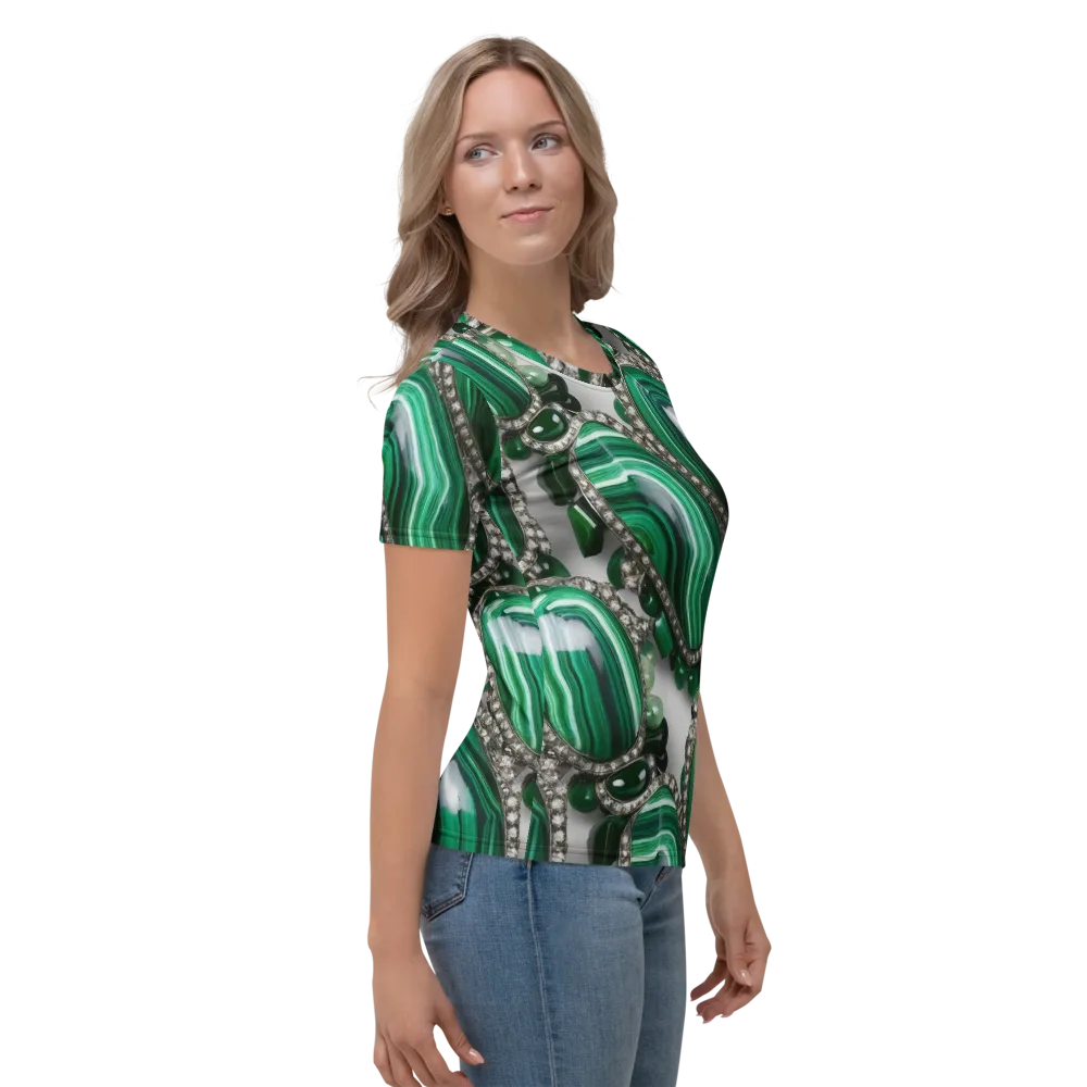 Malachite Royale on Women's Crew Neck T-Shirt — Right