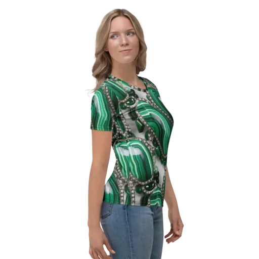Malachite Royale on a Women's Crew Neck T-Shirt