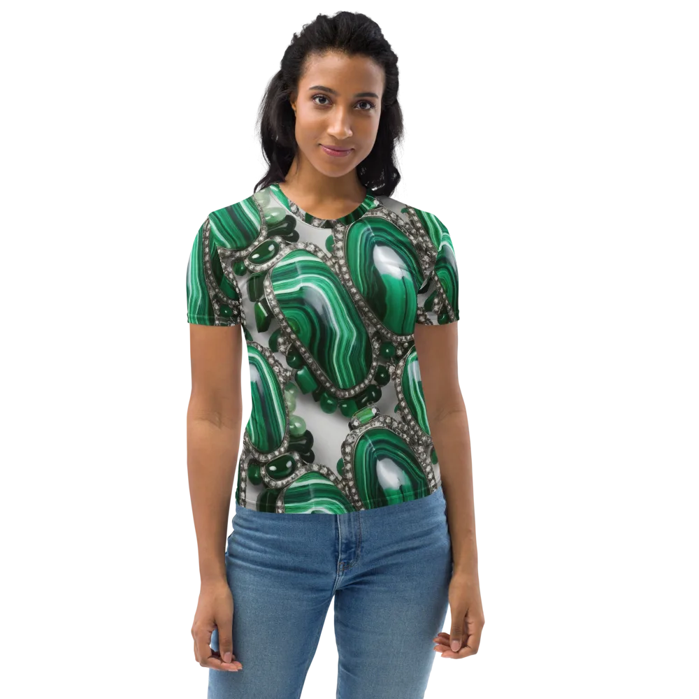 Malachite Royale on Women's Crew Neck T-Shirt — Front