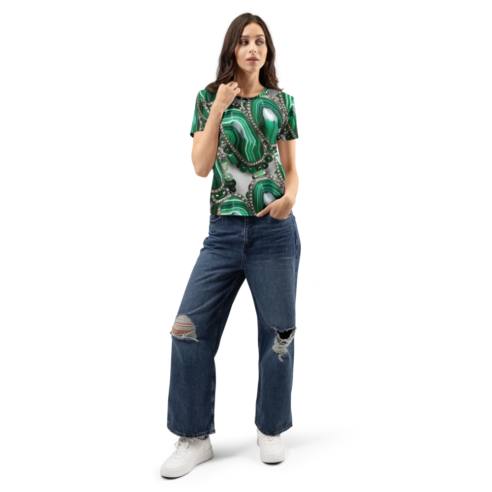 Malachite Royale on Women's Crew Neck T-Shirt — Front