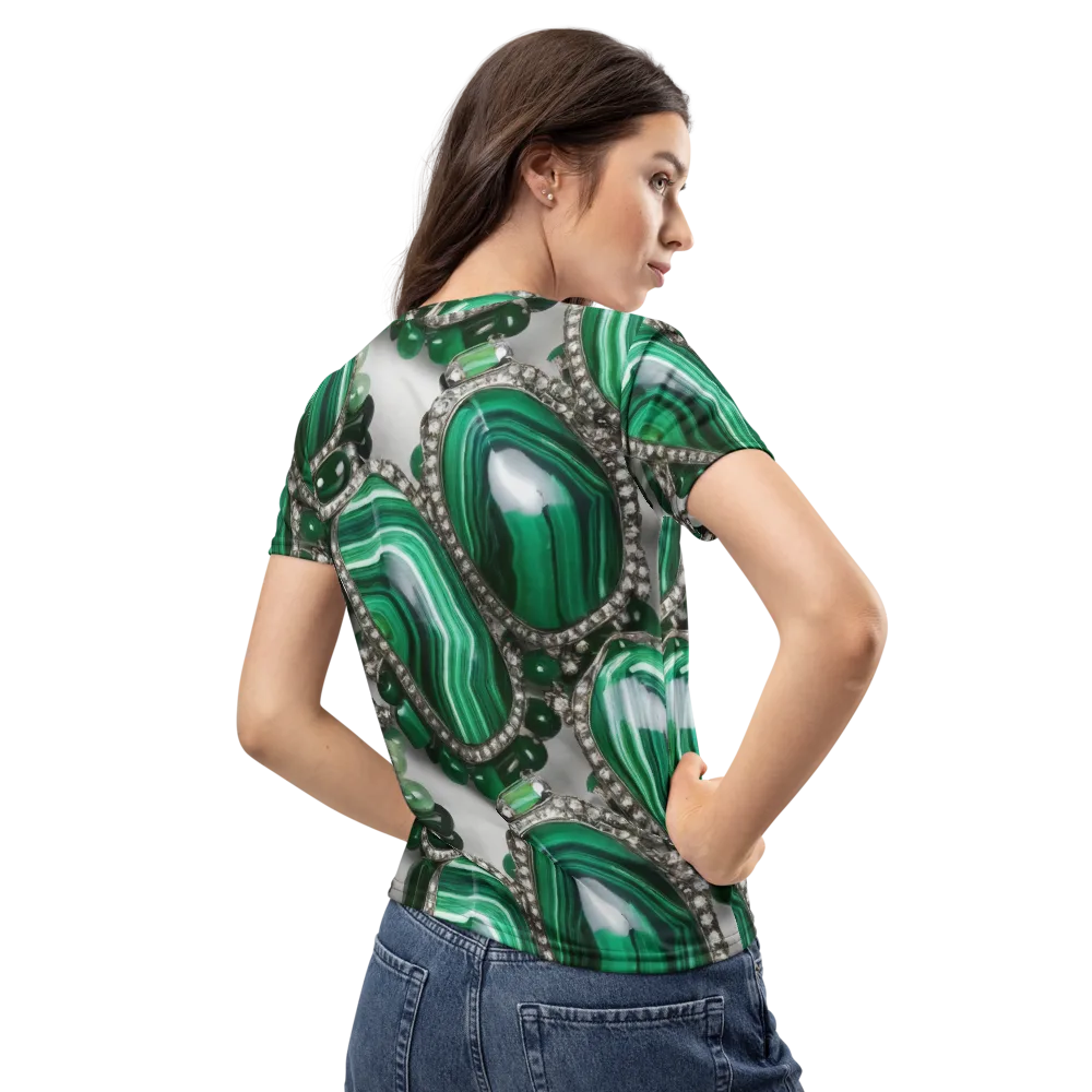 Malachite Royale on Women's Crew Neck T-Shirt — Back