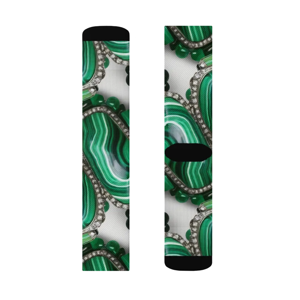 Malachite Royale on Socks — Left Sock