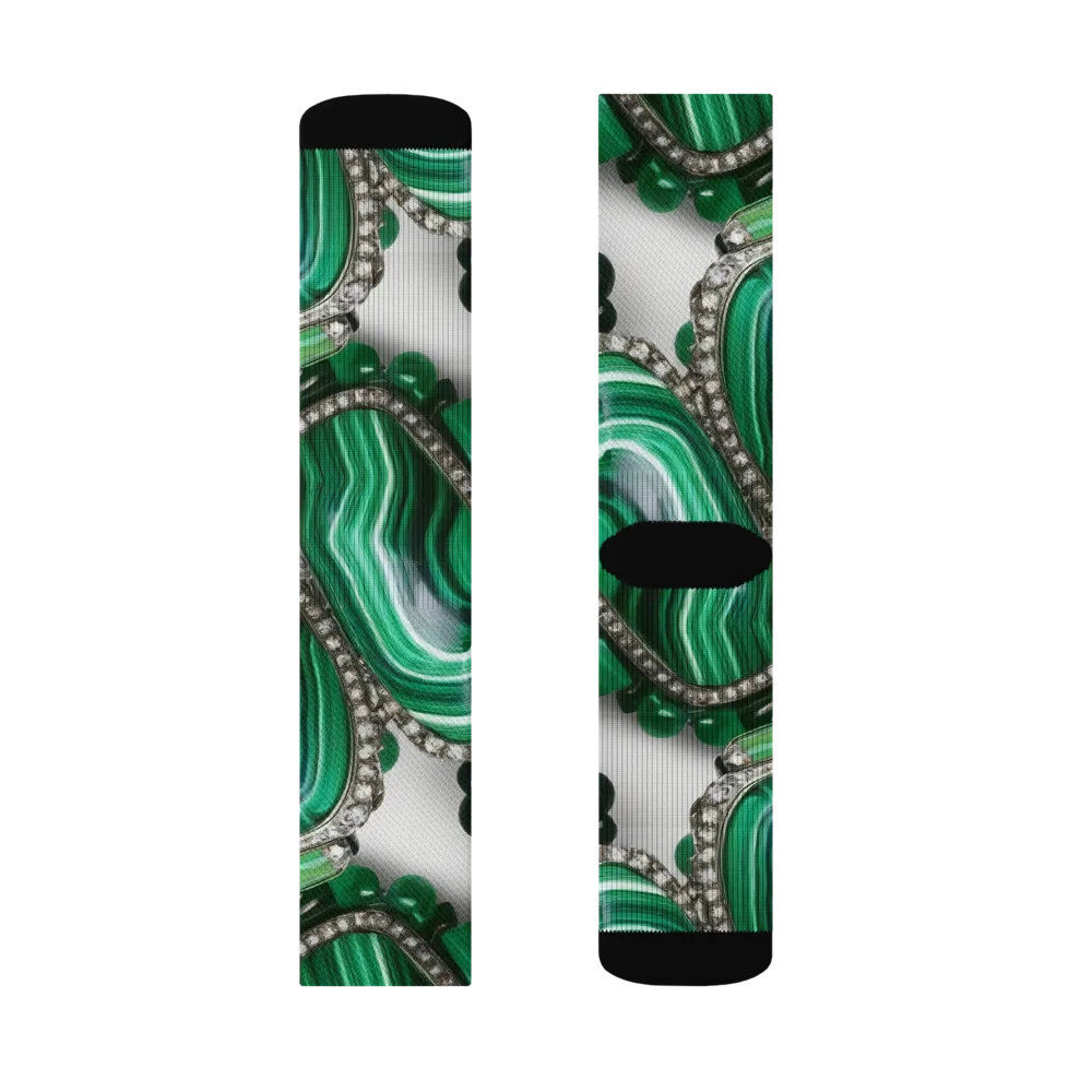 Malachite Royale on Socks — Right Sock