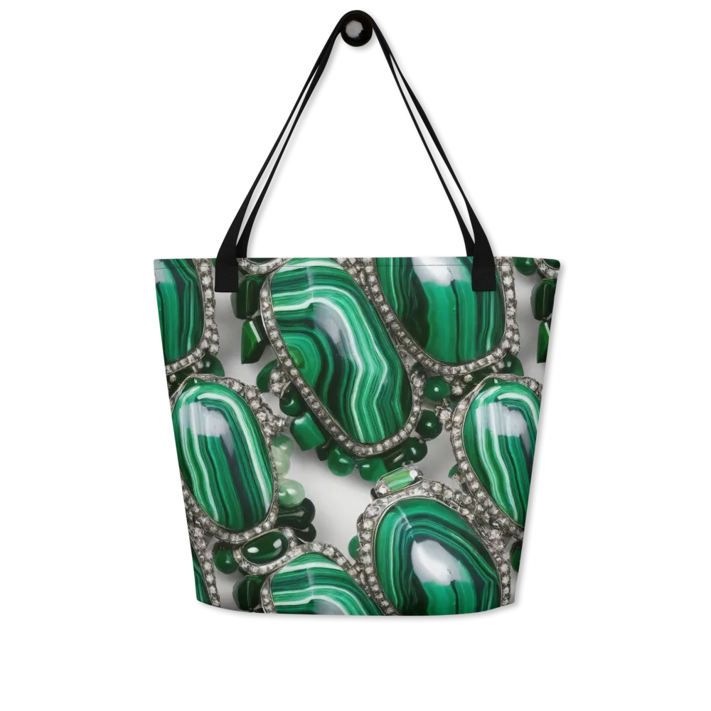 Malachite Royale on Large Tote Bag W/ Pocket — Front