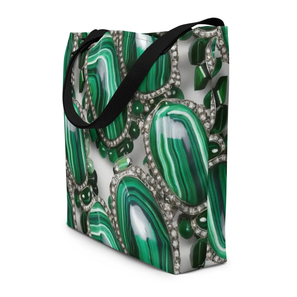 Malachite Royale on Large Tote Bag W/ Pocket — Front
