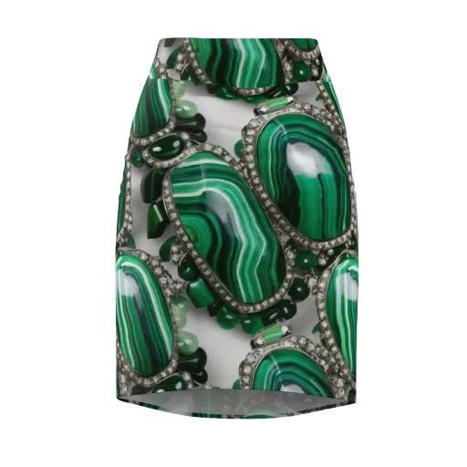 Malachite Royale on a Pencil Skirt