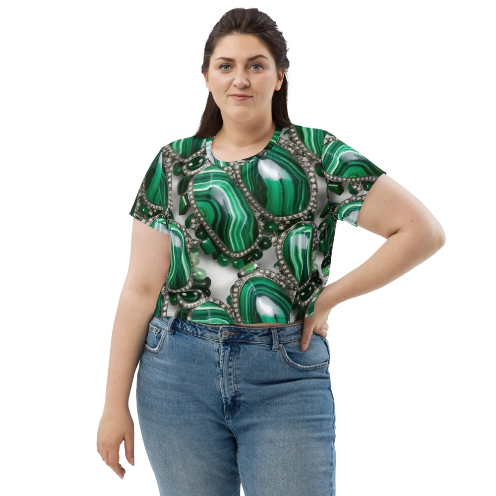 Malachite Royale on Crop Tee — Front