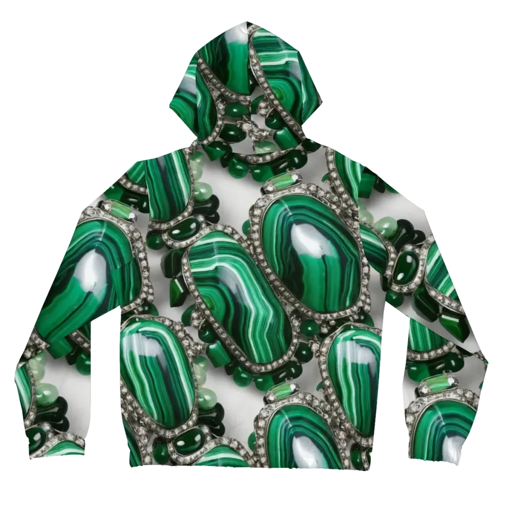 Malachite Royale on Women's Full-Zip Hoodie — Back