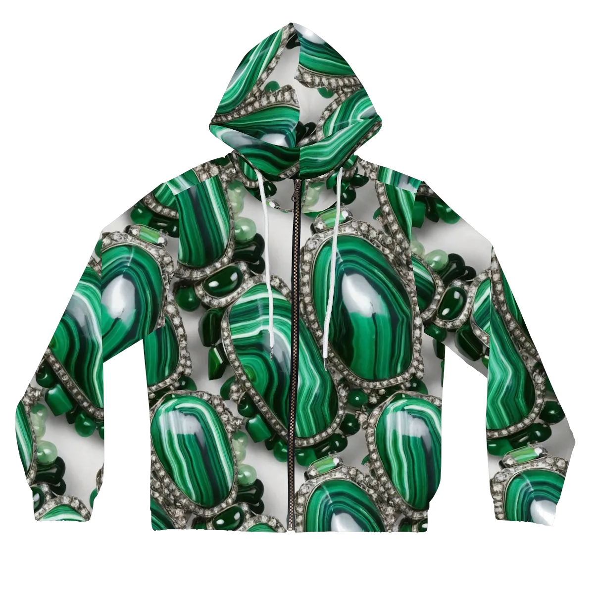 Malachite Royale on Women's Full-Zip Hoodie — Front