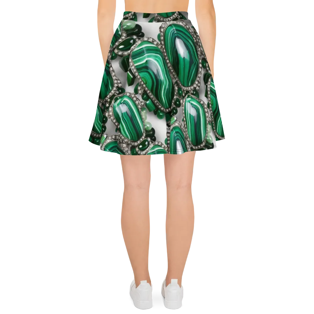 Malachite Royale on Skater Skirt — Back