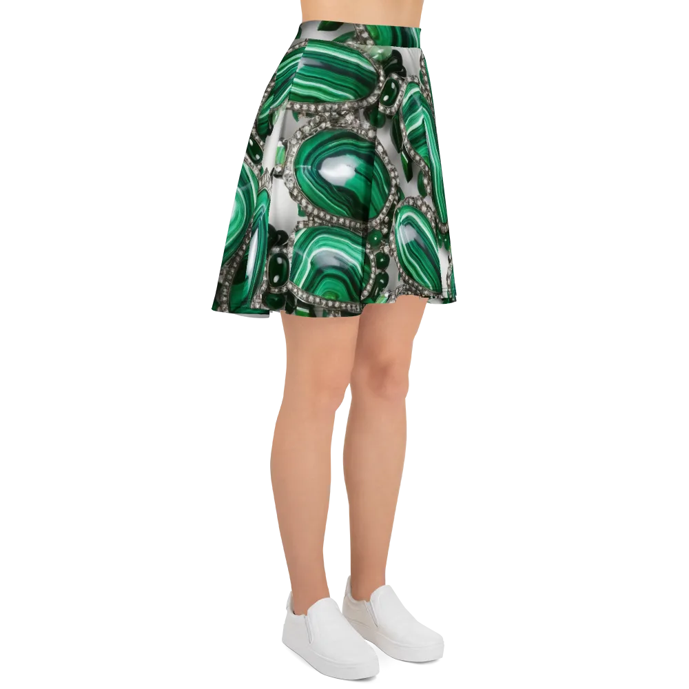 Malachite Royale on Skater Skirt — Right
