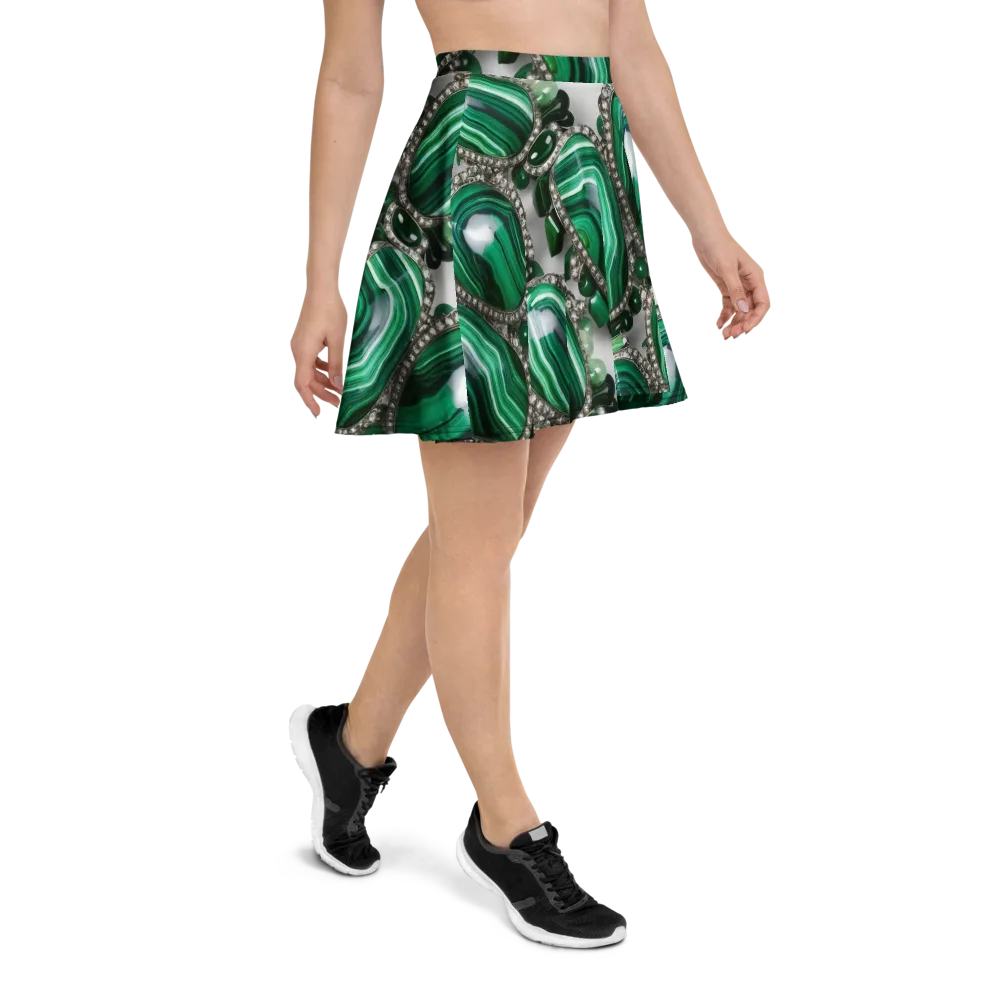 Malachite Royale on Skater Skirt — Right