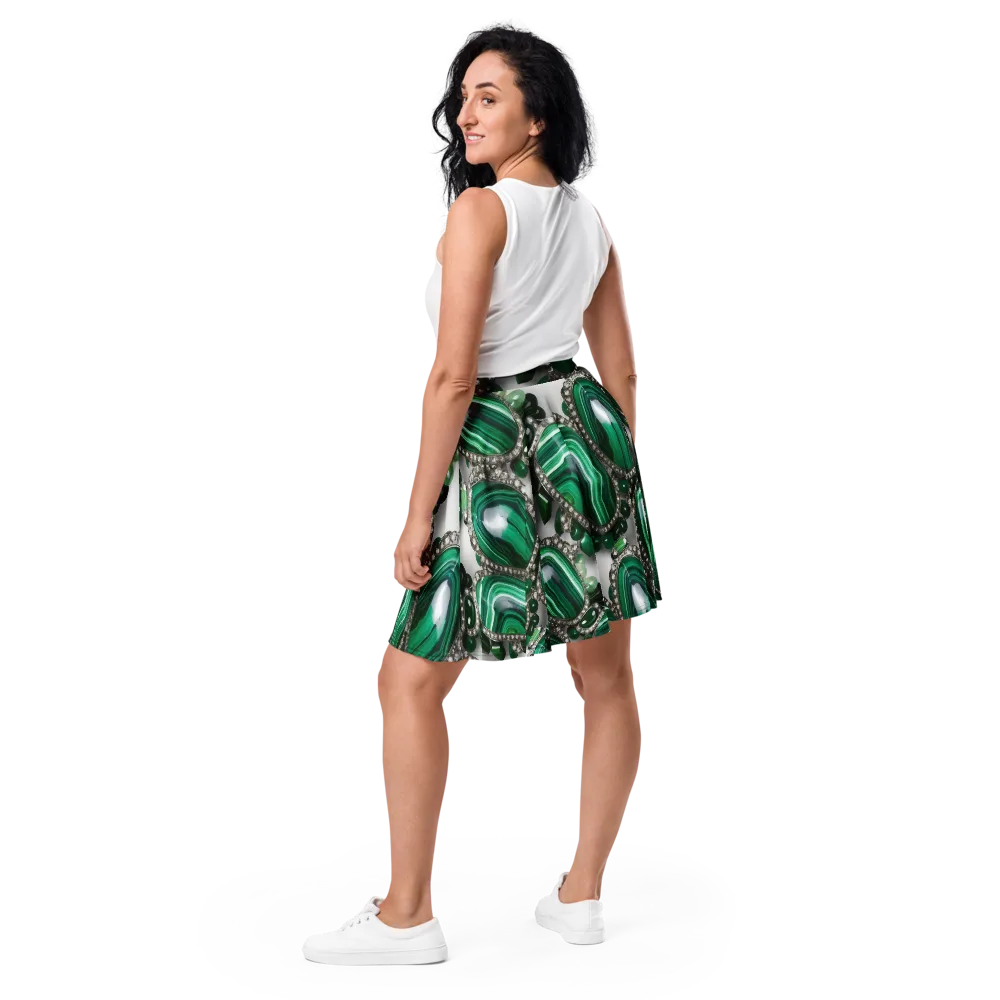 Malachite Royale on Skater Skirt — Back