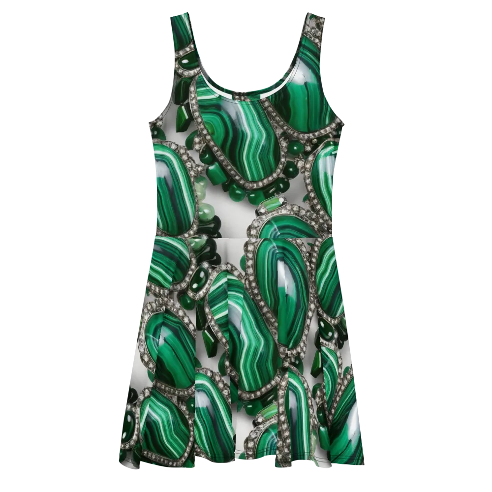 Malachite Royale on Skater Dress — Front