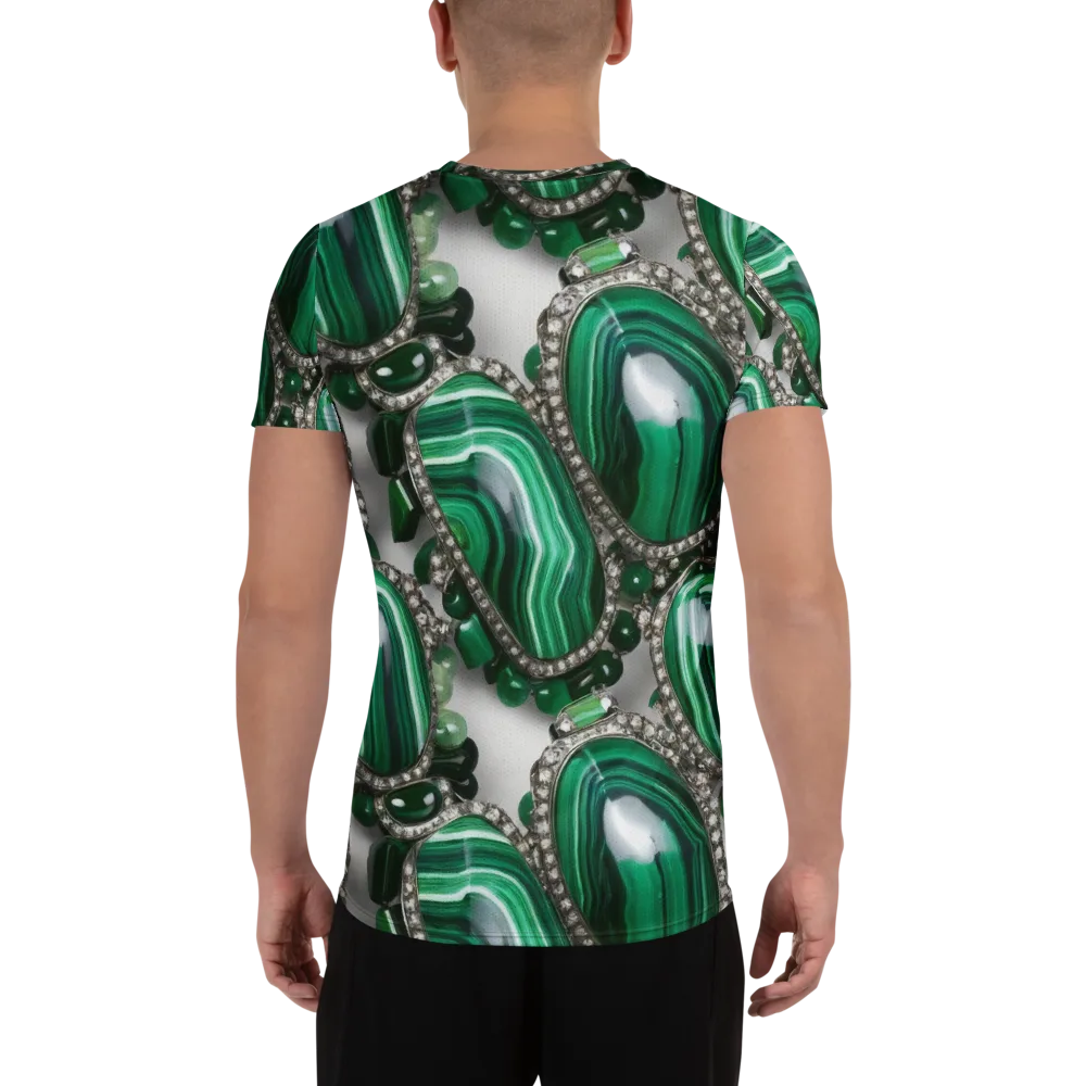 Malachite Royale on Men's Athletic T-Shirt — Back