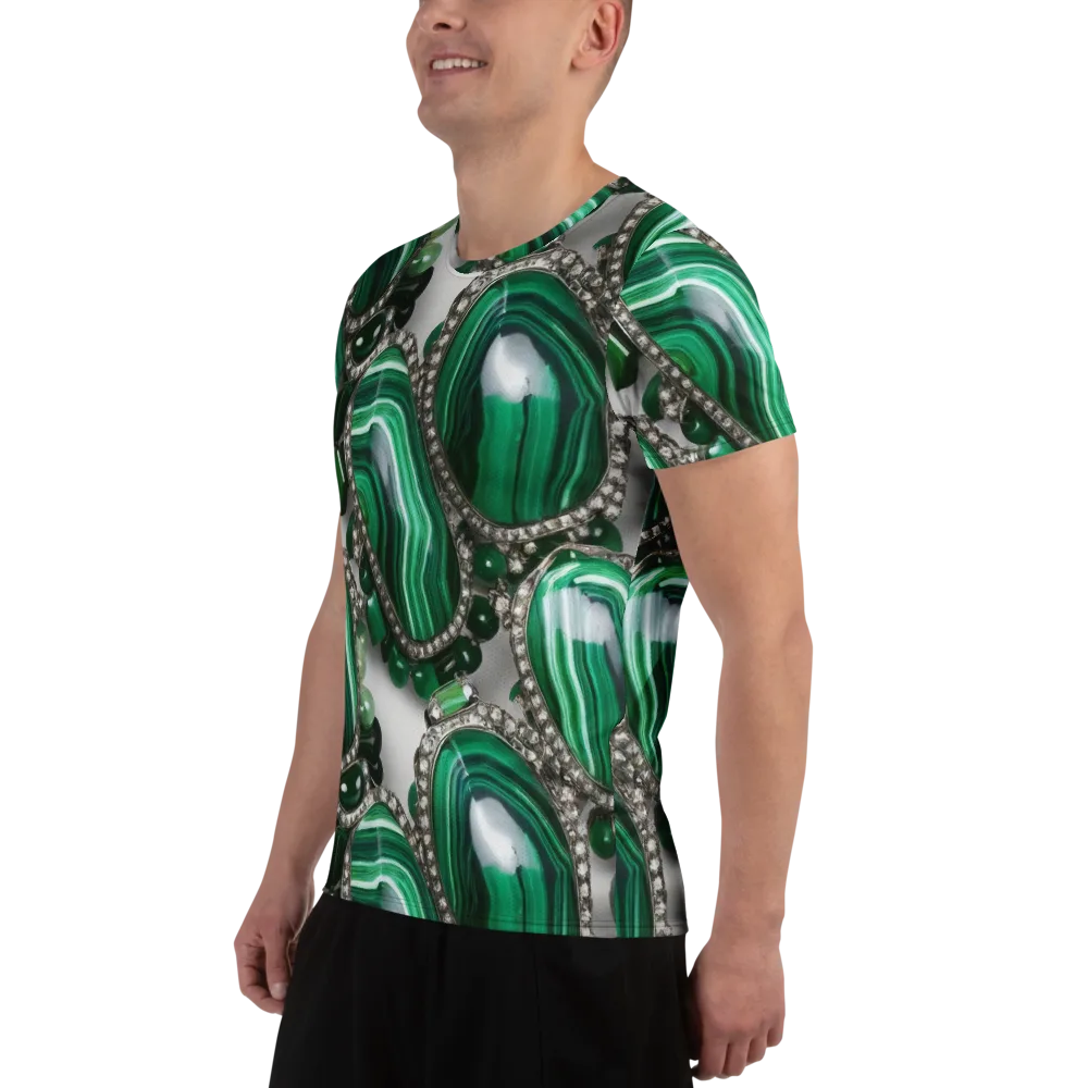Malachite Royale on Men's Athletic T-Shirt — Left
