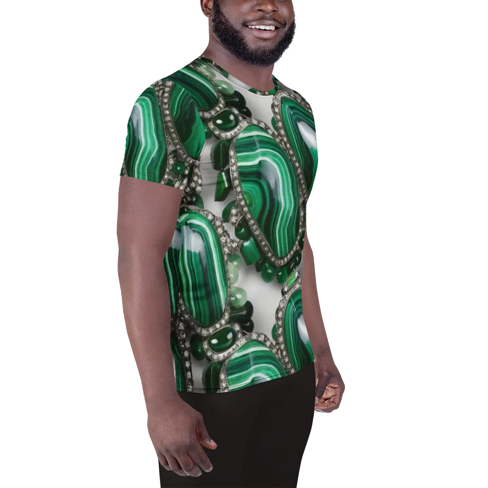 Malachite Royale on Men's Athletic T-Shirt — Right
