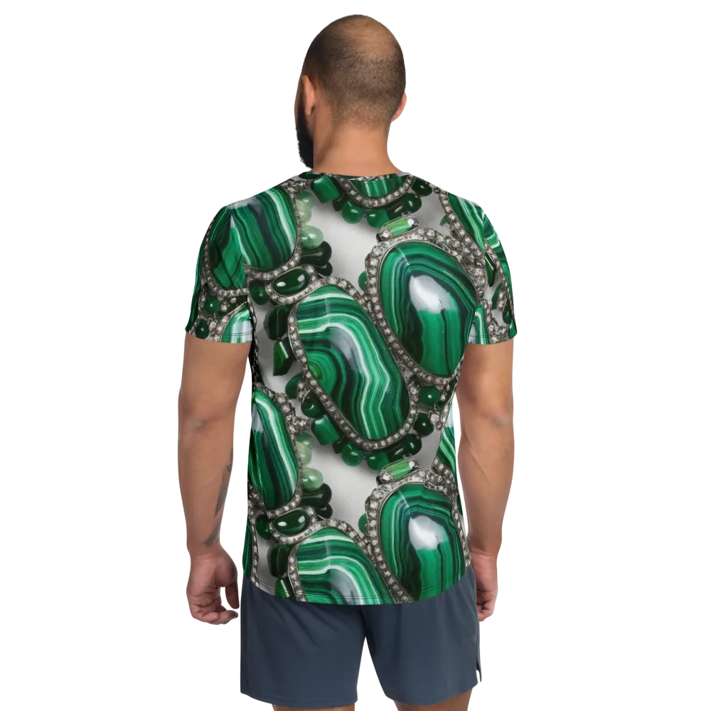 Malachite Royale on Men's Athletic T-Shirt — Back