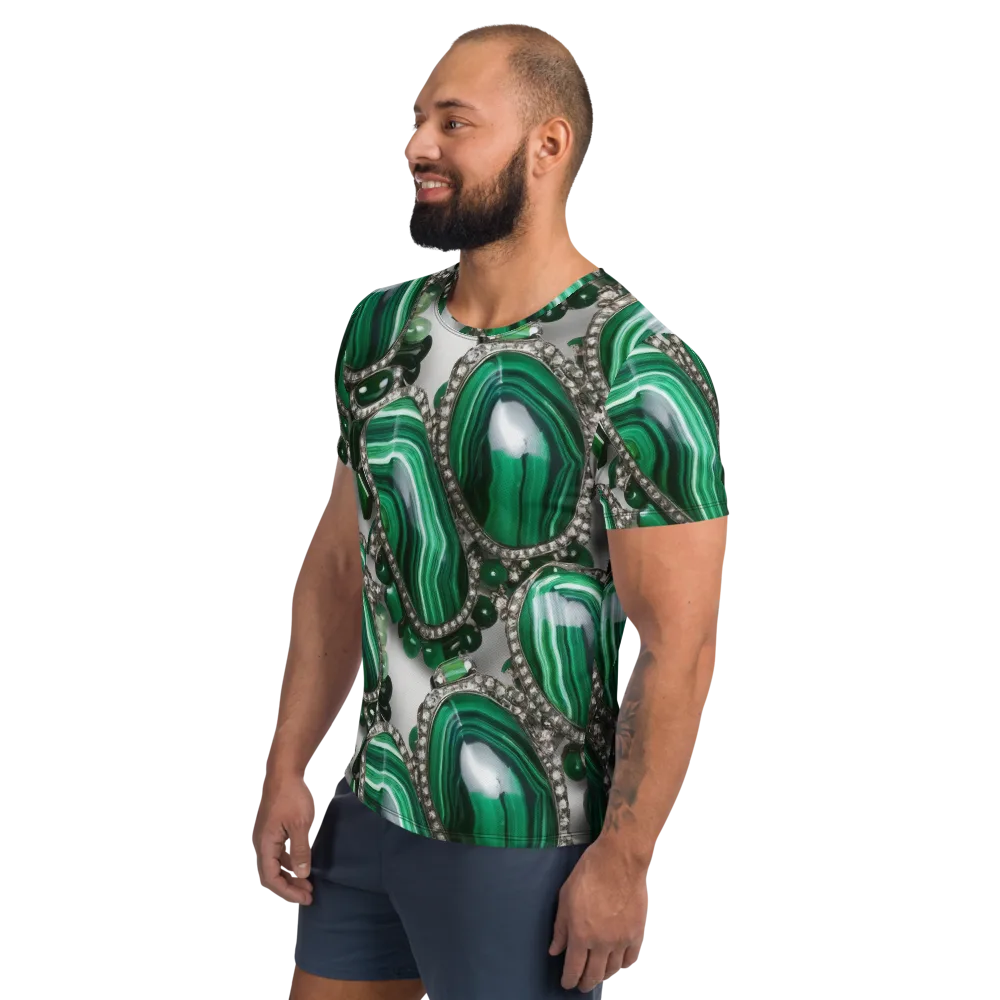 Malachite Royale on Men's Athletic T-Shirt — Left