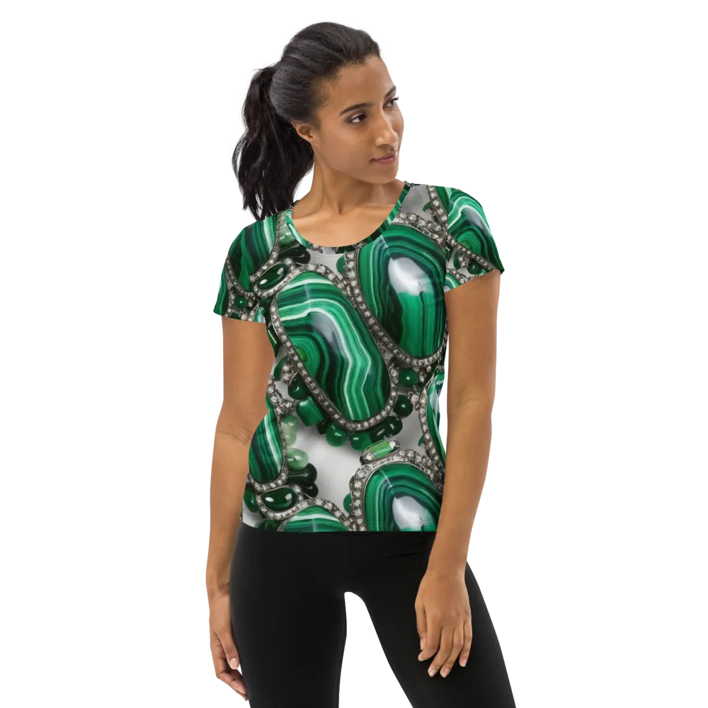 Malachite Royale on Women's Athletic T-Shirt — Front