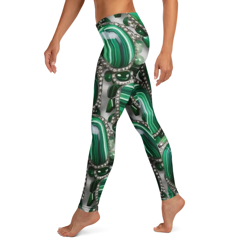 Malachite Royale on Leggings — Left