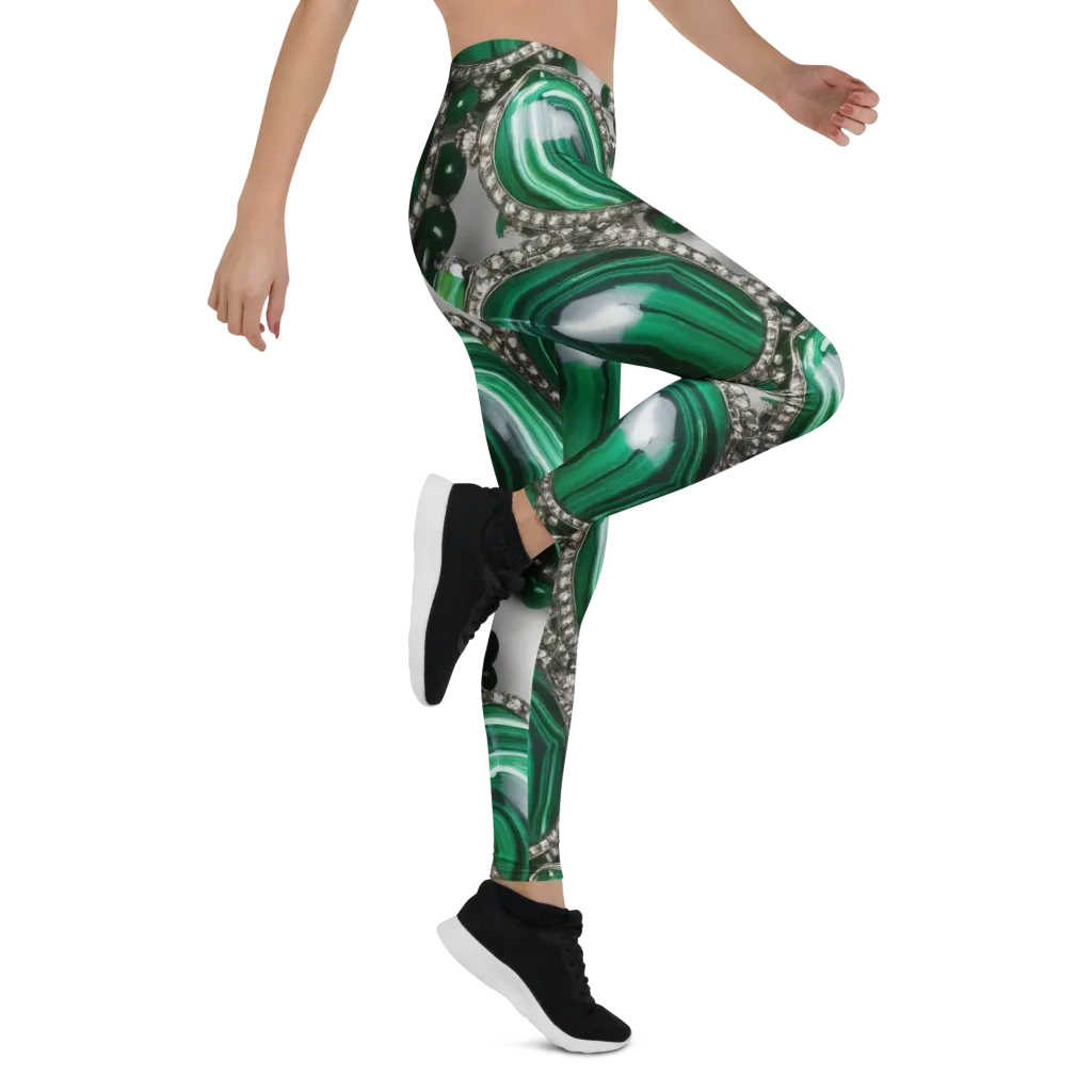 Malachite Royale on Leggings — Right
