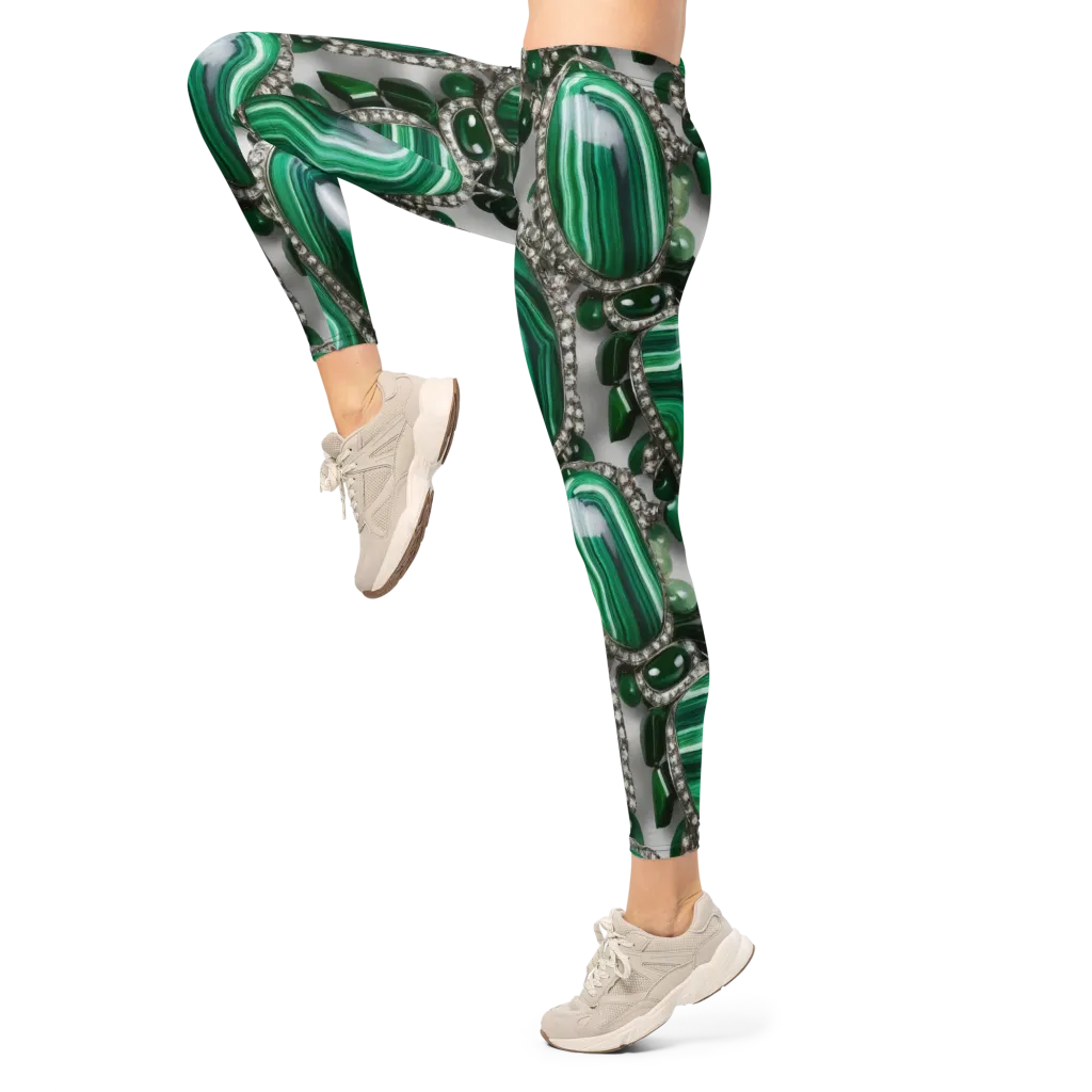 Malachite Royale on Leggings — Left