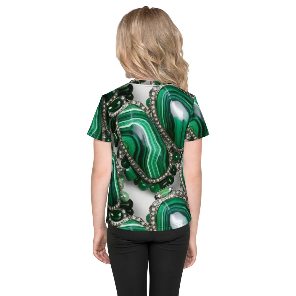 Malachite Royale on Kids Crew Neck T-Shirt — Back