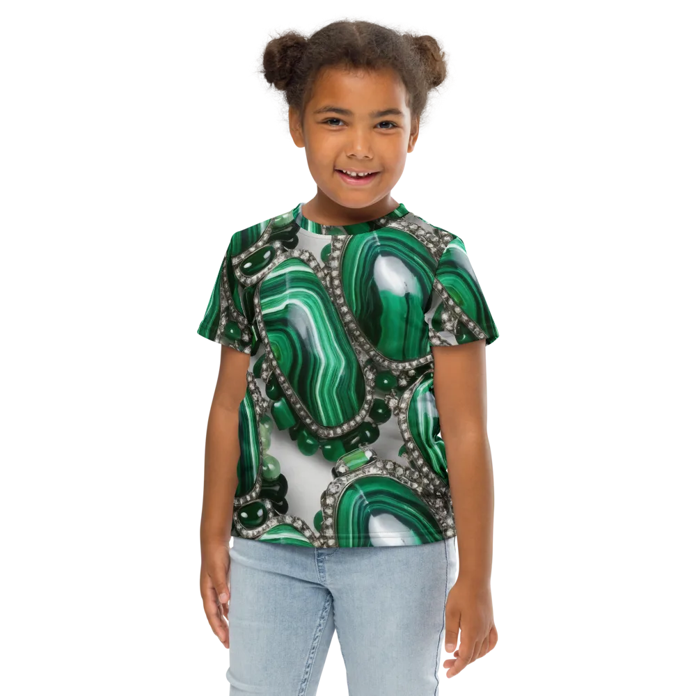 Malachite Royale on Kids Crew Neck T-Shirt — Front