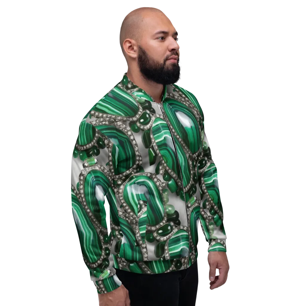 Malachite Royale on Bomber Jacket — Right