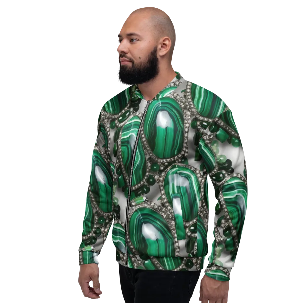 Malachite Royale on Bomber Jacket — Left