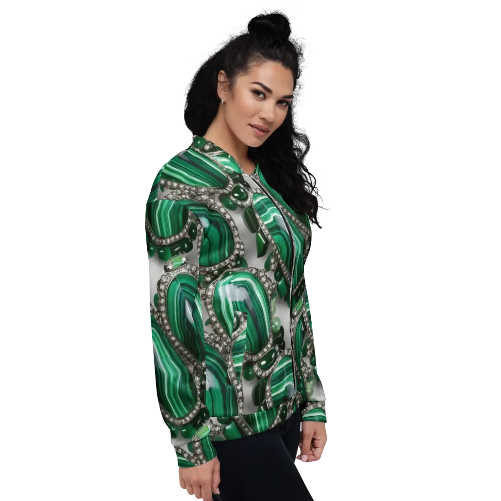 Malachite Royale on Bomber Jacket — Right